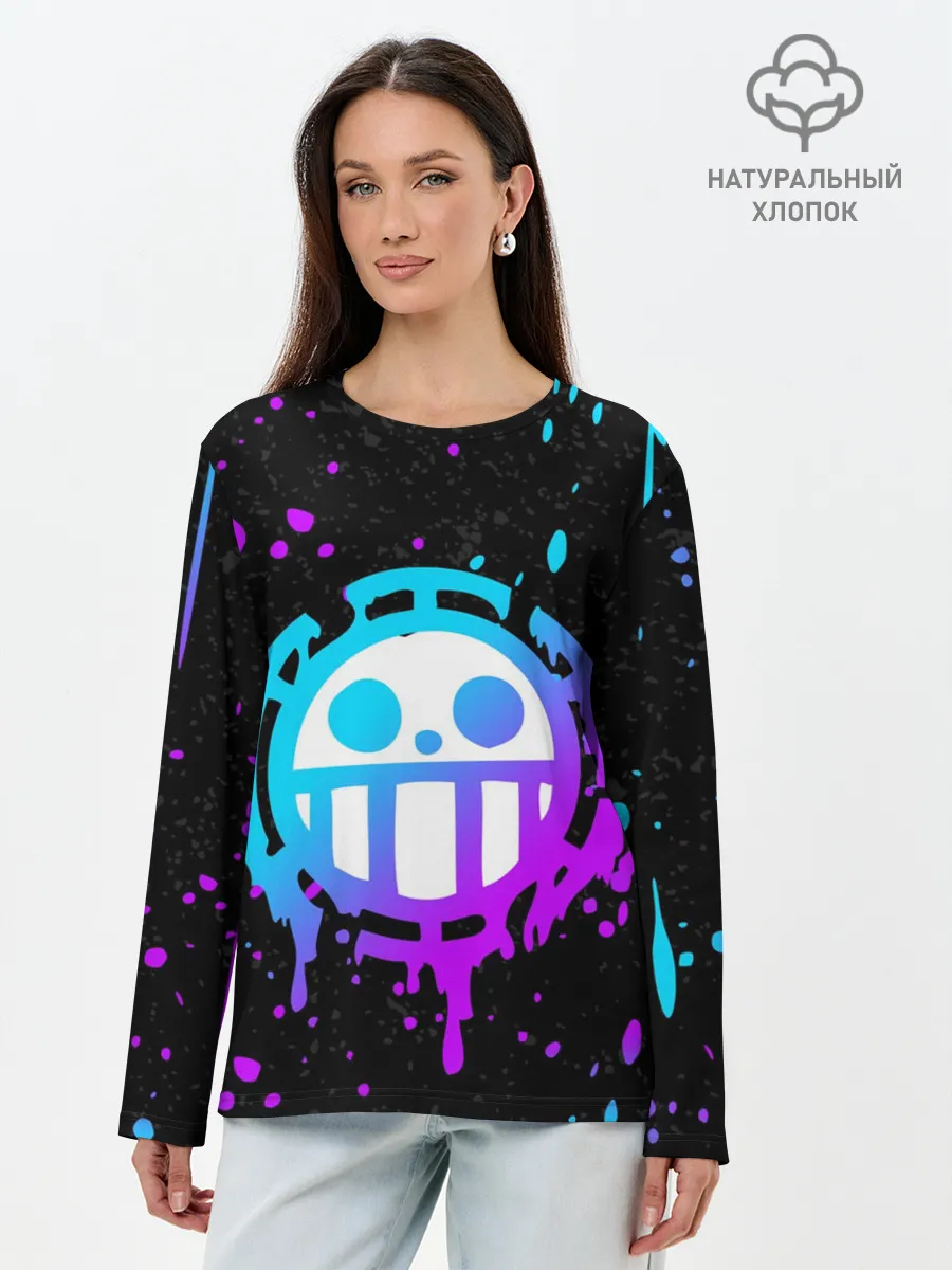 Лонгслив женский. Хлопок / ONE PIECE / ВАН ПИС / НЕОН