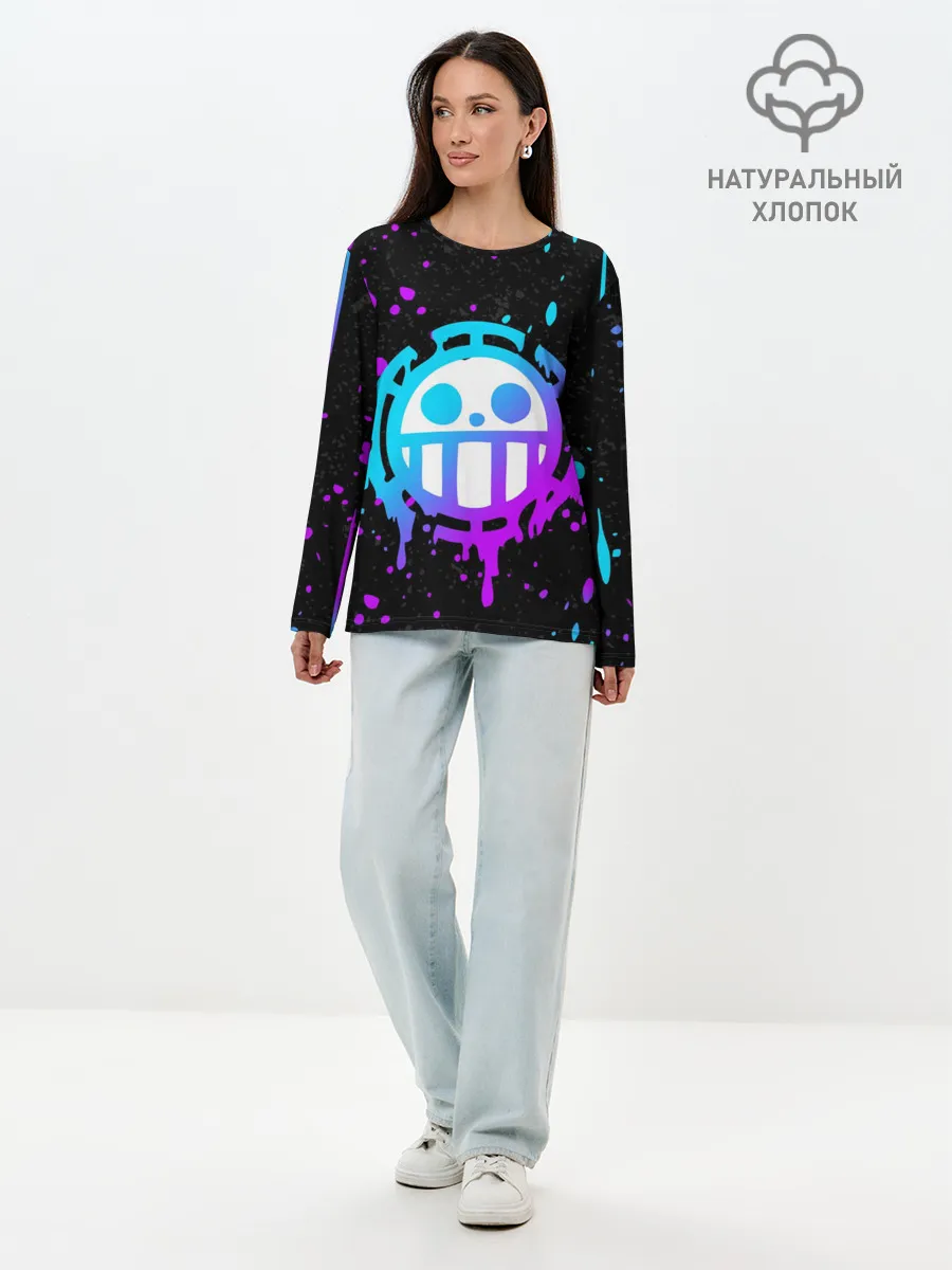 Лонгслив женский. Хлопок / ONE PIECE / ВАН ПИС / НЕОН