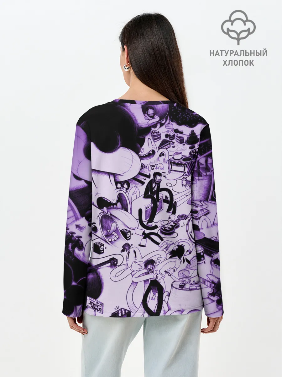 Лонгслив женский. Хлопок / HARD MULT | Мульт
