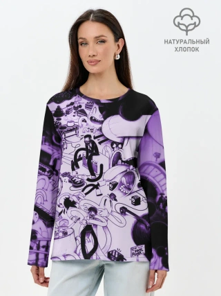 Лонгслив женский. Хлопок / HARD MULT | Мульт