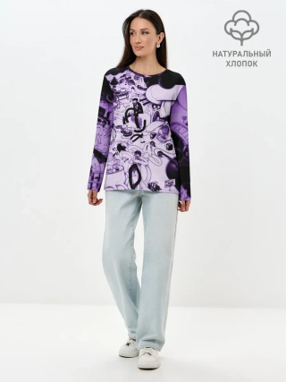 Лонгслив женский. Хлопок / HARD MULT | Мульт