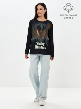 Лонгслив женский. Хлопок / Острые Козырьки Томас Шелби