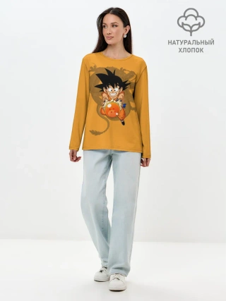 Лонгслив женский. Хлопок / Kid Goku