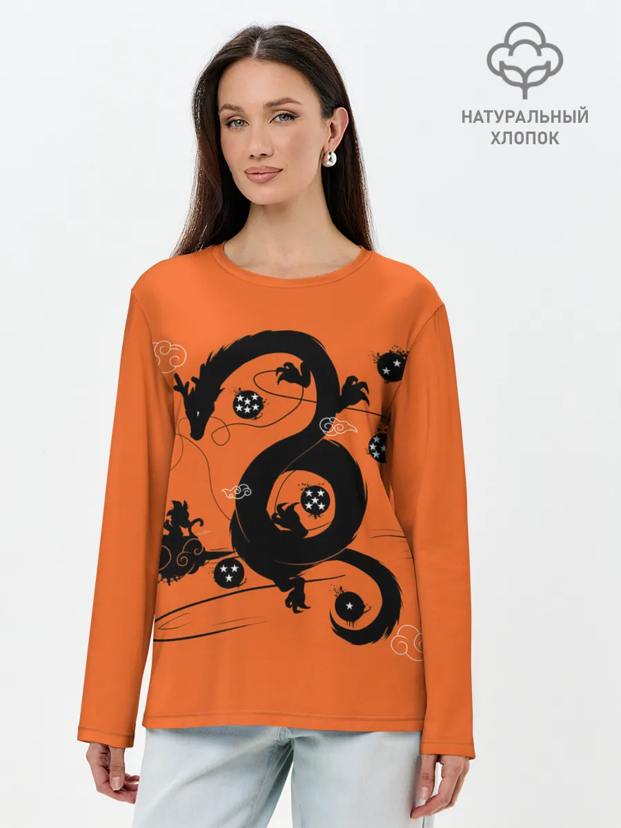 Лонгслив женский. Хлопок / Драконьи яйца