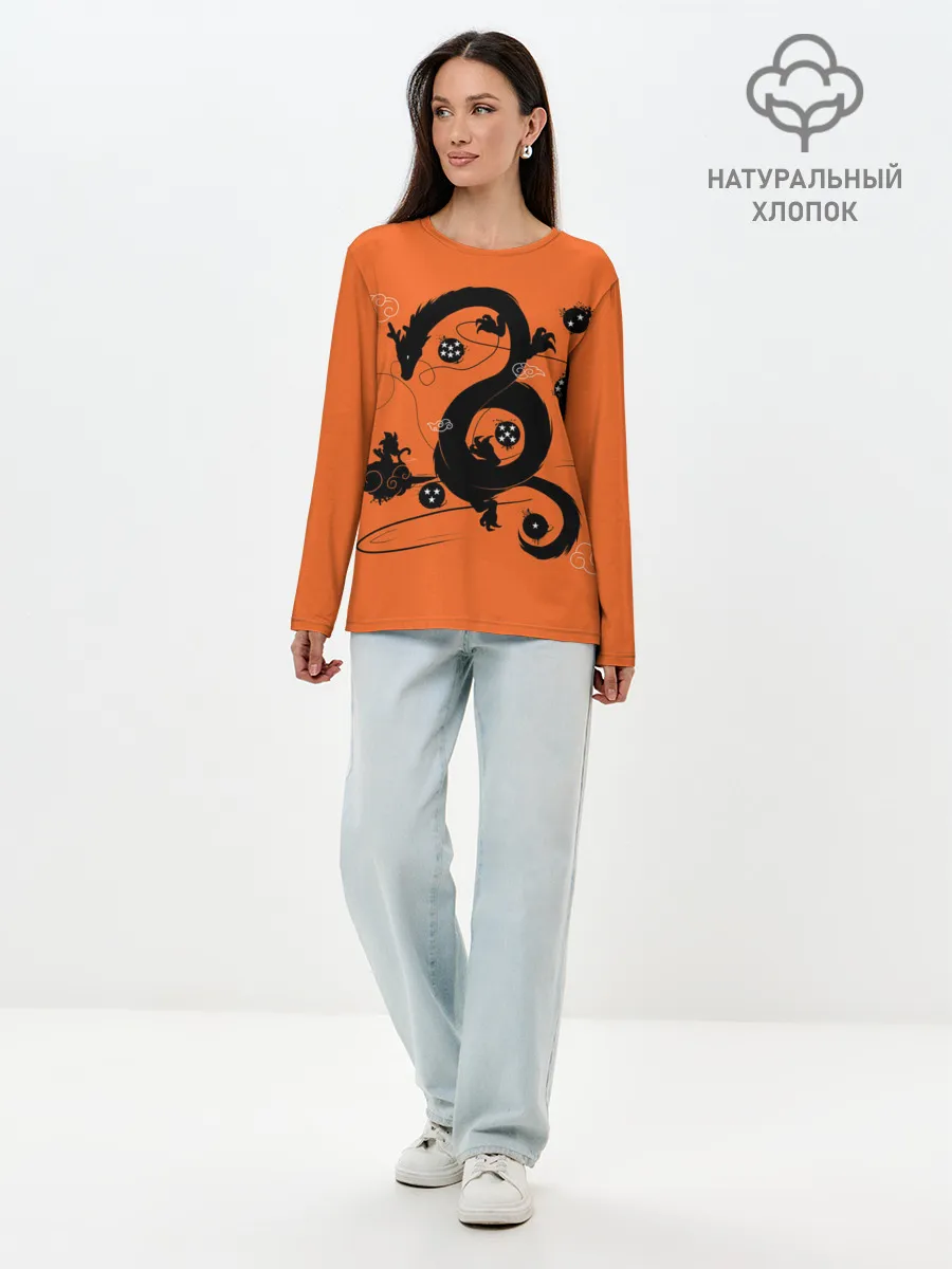 Лонгслив женский. Хлопок / Драконьи яйца
