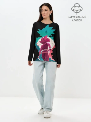 Лонгслив женский. Хлопок / Goku boys