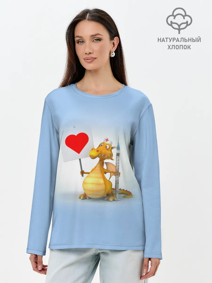 Лонгслив женский. Хлопок / Dragon doc | Доктор драго