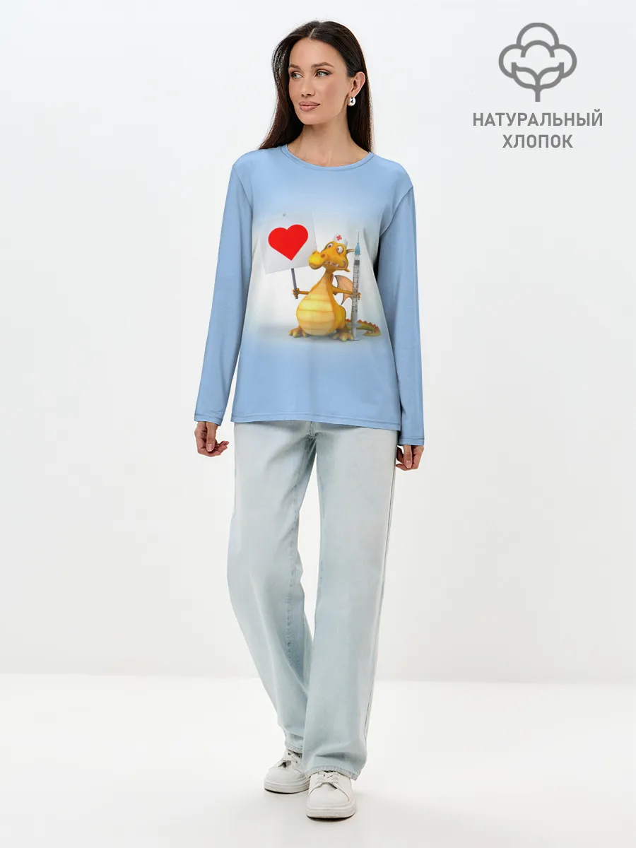 Лонгслив женский. Хлопок / Dragon doc | Доктор драго