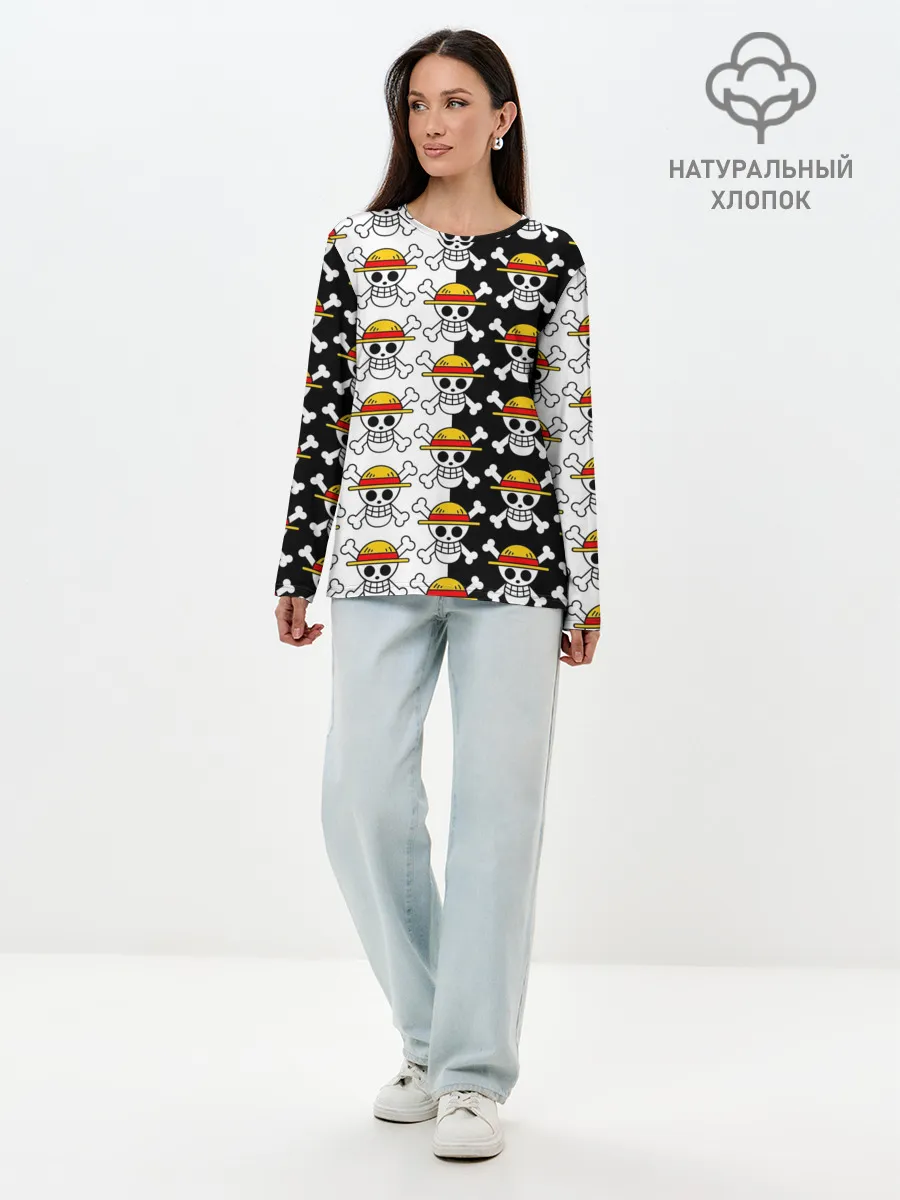 Лонгслив женский. Хлопок / ONE PIECE / ВАН ПИС / УЗОР