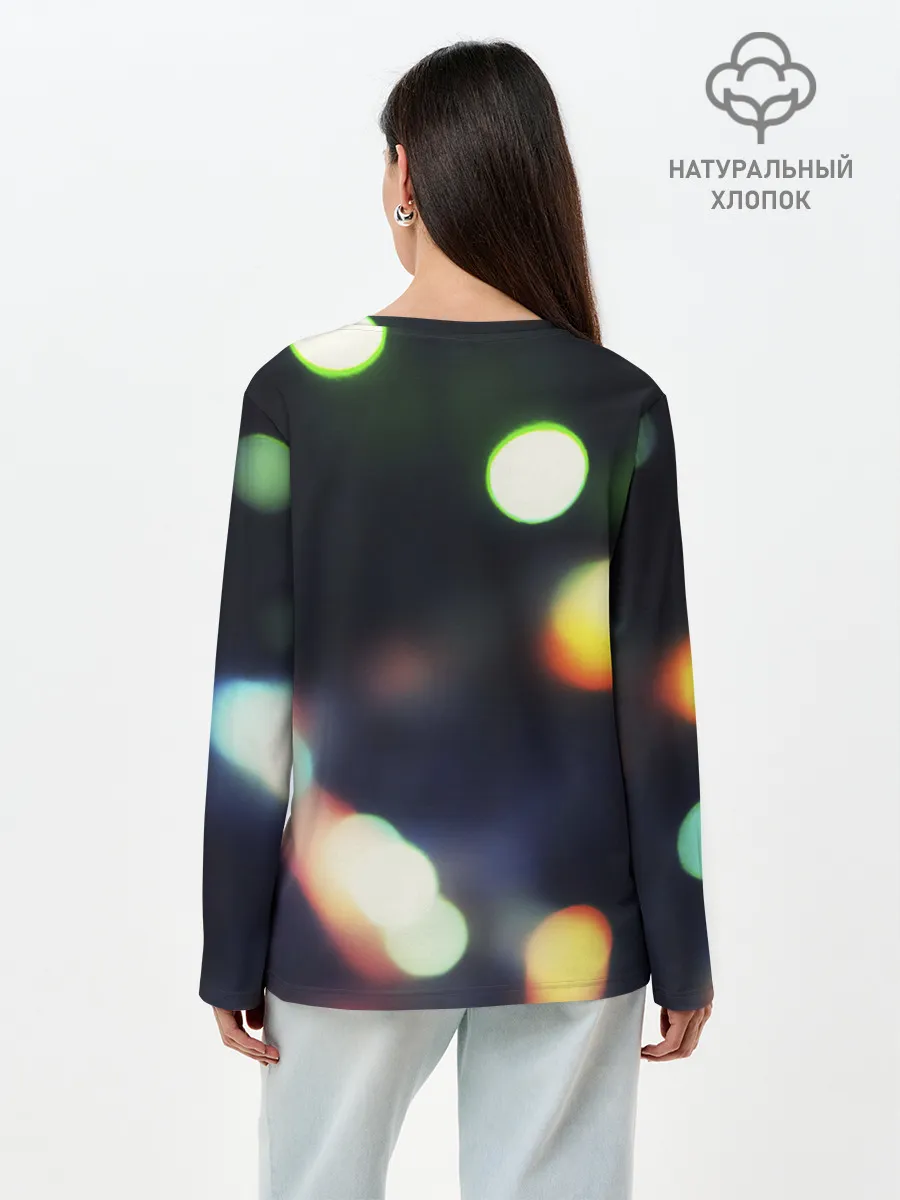 Лонгслив женский. Хлопок / NIGHT | НОЧЬ