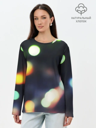 Лонгслив женский. Хлопок / NIGHT | НОЧЬ