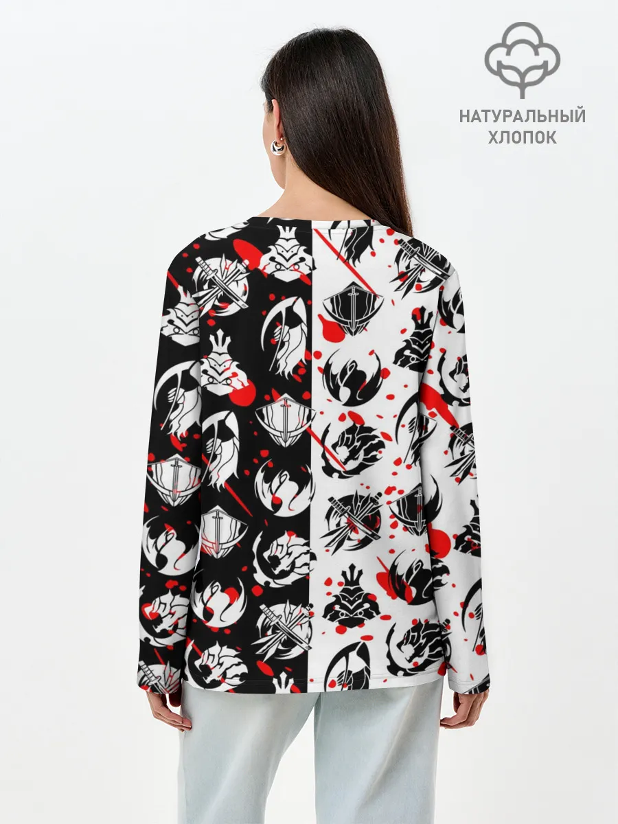 Лонгслив женский. Хлопок / SOLO LEVELING / ГИЛЬДИИ