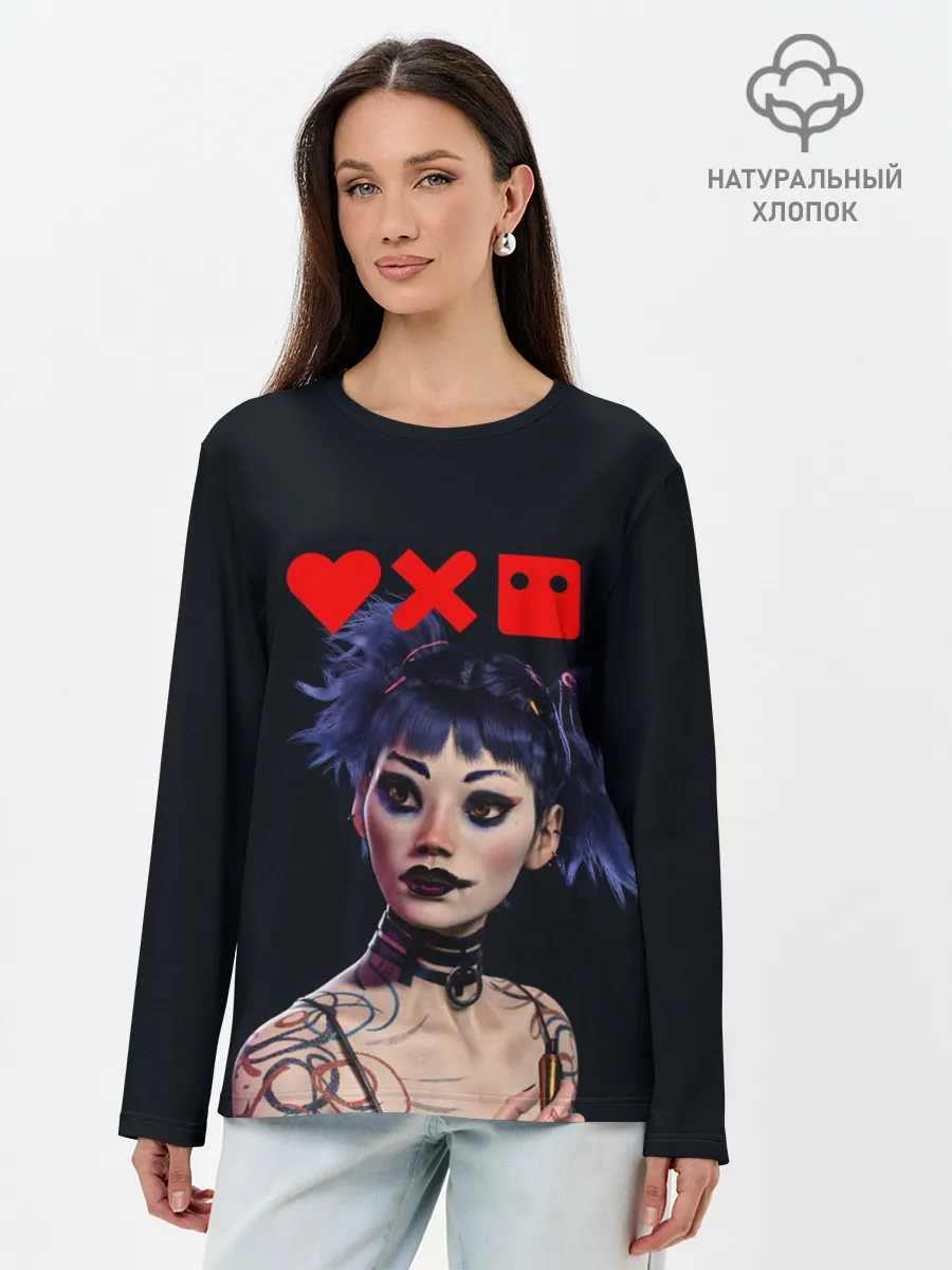Лонгслив женский. Хлопок / Love, Death and Robots | Lora