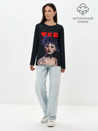 Лонгслив женский. Хлопок / Love, Death and Robots | Lora