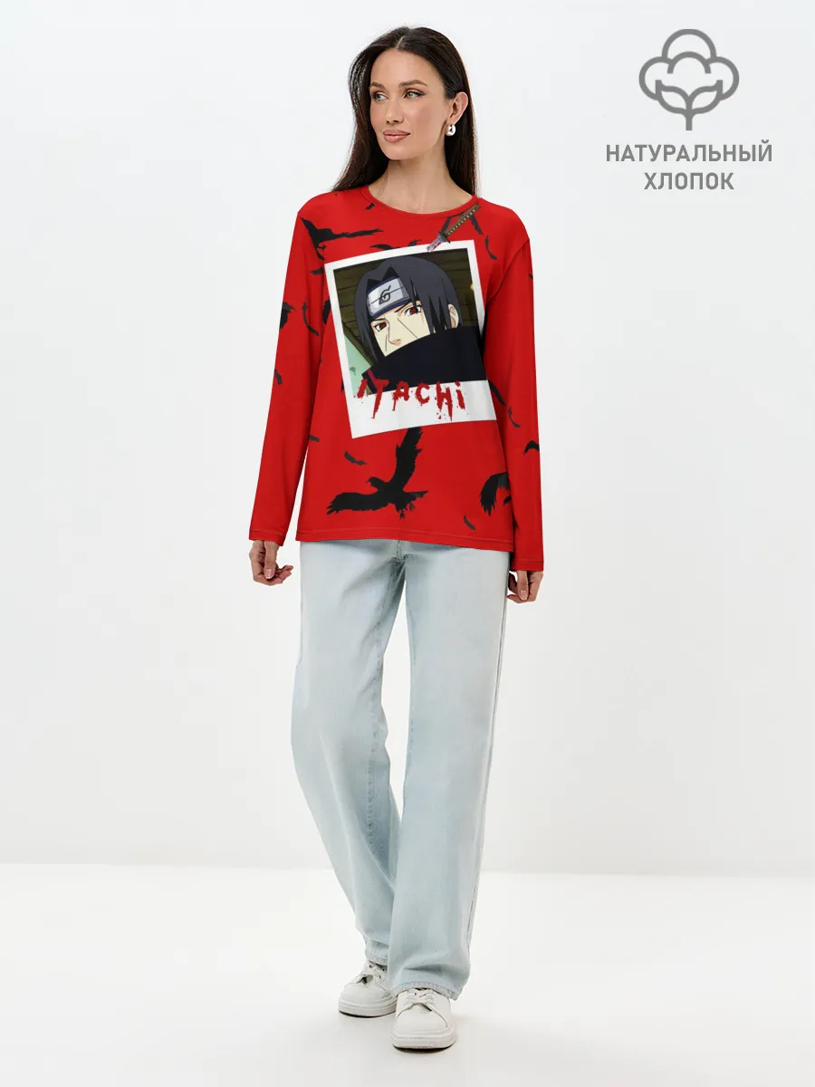 Лонгслив женский. Хлопок / Аниме Итачи Фото