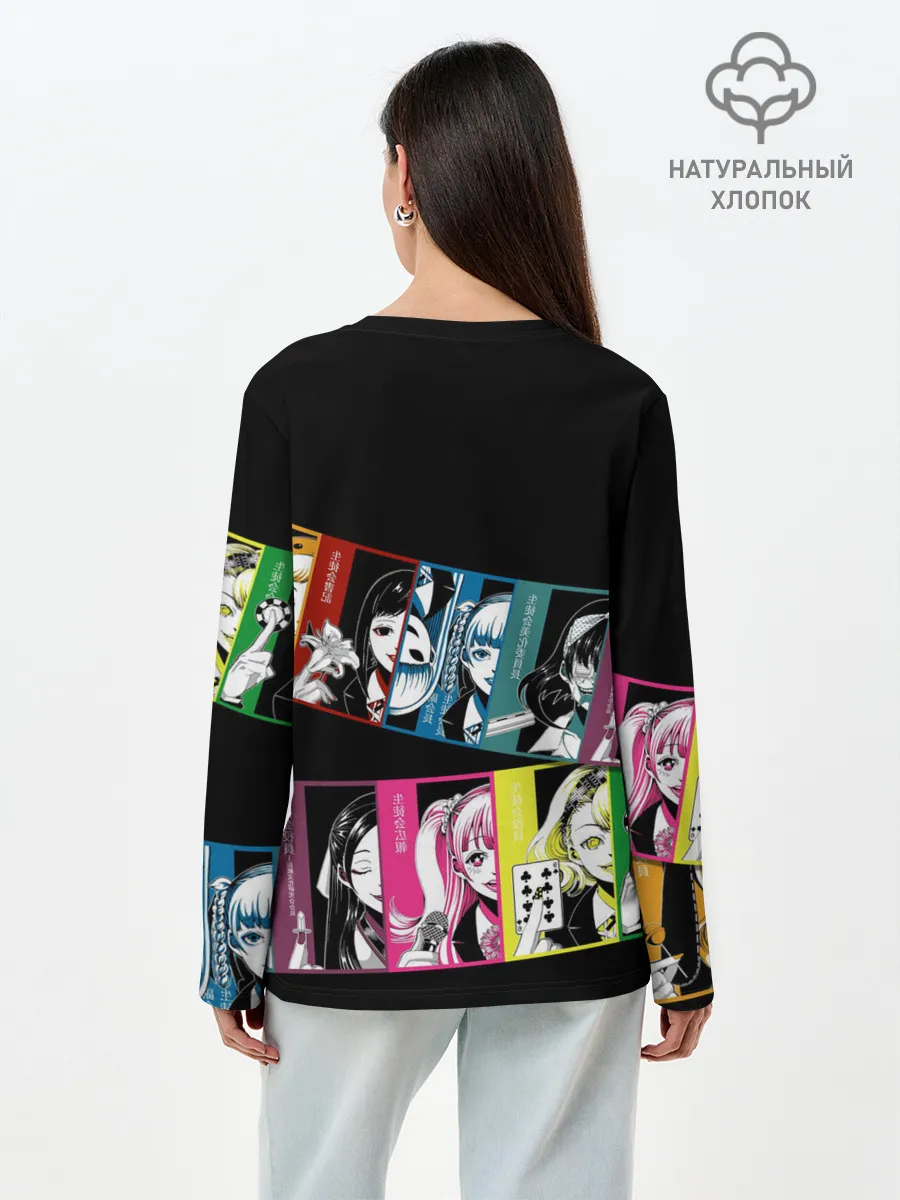 Лонгслив женский. Хлопок / Kakegurui Безумный азарт