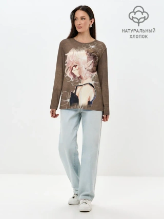 Лонгслив женский. Хлопок / Chica demonio. Ангелы и демоны