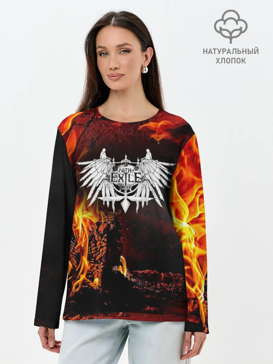 Лонгслив женский. Хлопок / Path of Exile $$$