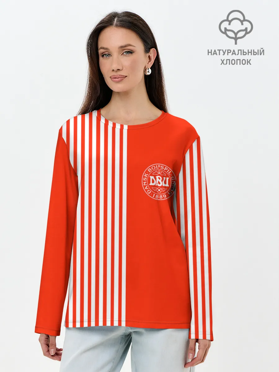 Лонгслив женский. Хлопок / Сборная Дании.