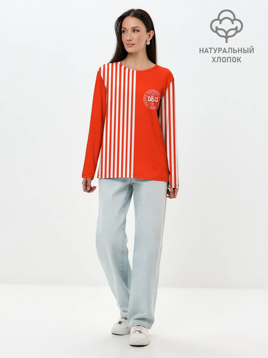 Лонгслив женский. Хлопок / Сборная Дании.