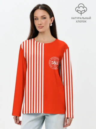 Лонгслив женский. Хлопок / Сборная Дании.