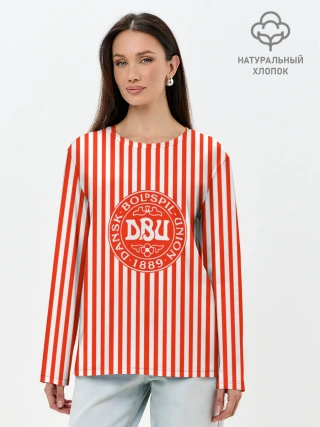 Лонгслив женский. Хлопок / Сборная Дании