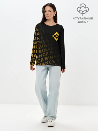 Лонгслив женский. Хлопок / BINANCE / БИНАНС / БАНАН