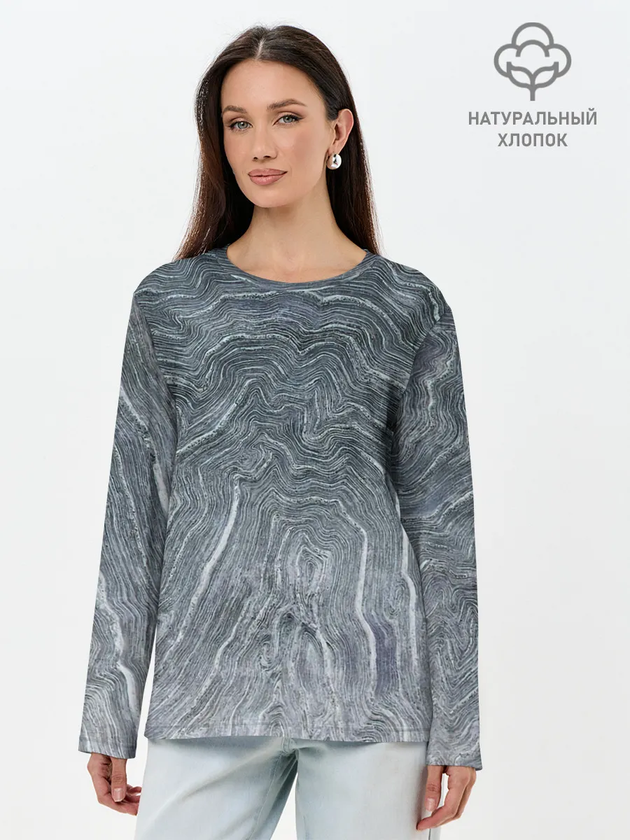 Лонгслив женский. Хлопок / Negative Waves