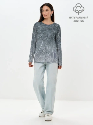 Лонгслив женский. Хлопок / Negative Waves