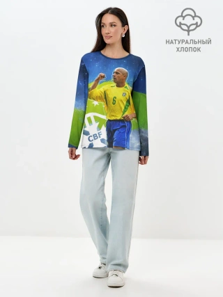 Лонгслив женский. Хлопок / Роберто Карлос | Бразилия