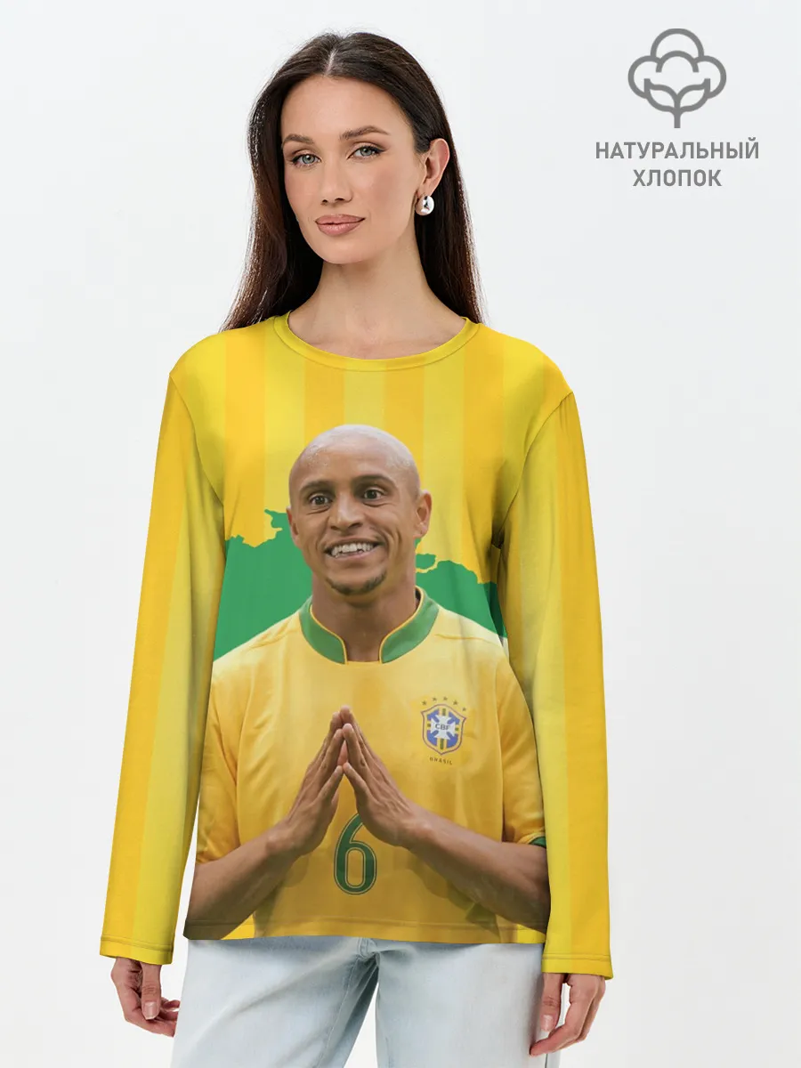 Лонгслив женский. Хлопок / Роберто Карлос | Бразилия