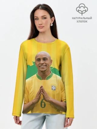 Лонгслив женский. Хлопок / Роберто Карлос | Бразилия