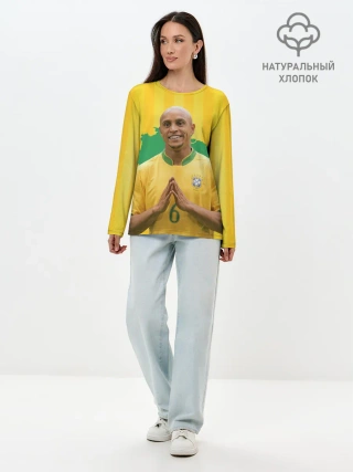 Лонгслив женский. Хлопок / Роберто Карлос | Бразилия