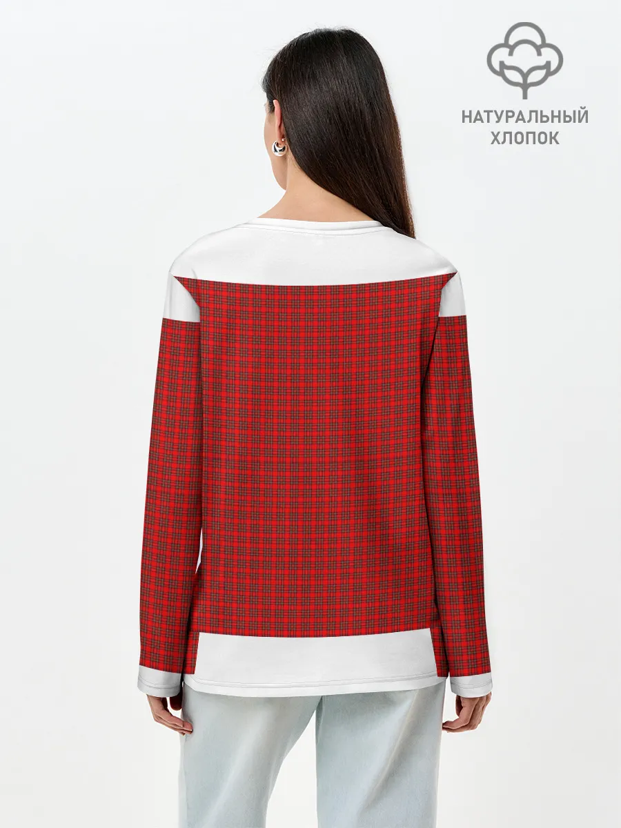 Лонгслив женский. Хлопок / Килт