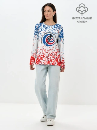 Лонгслив женский. Хлопок / Сборная Коста-Рики