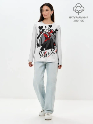 Лонгслив женский. Хлопок / Kakegurui Безумный азарт