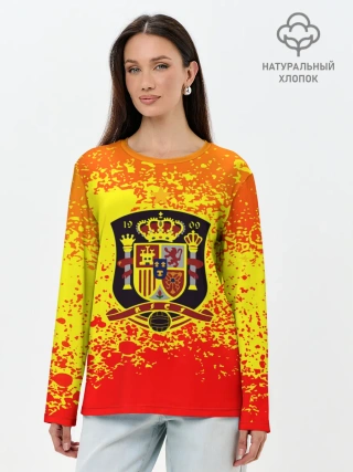 Лонгслив женский. Хлопок / Сборная Испании