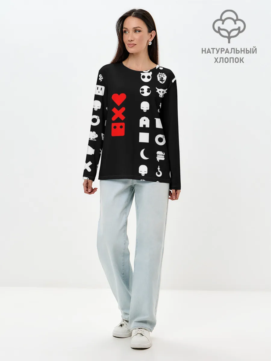 Лонгслив женский. Хлопок / Любовь, смерть и роботы