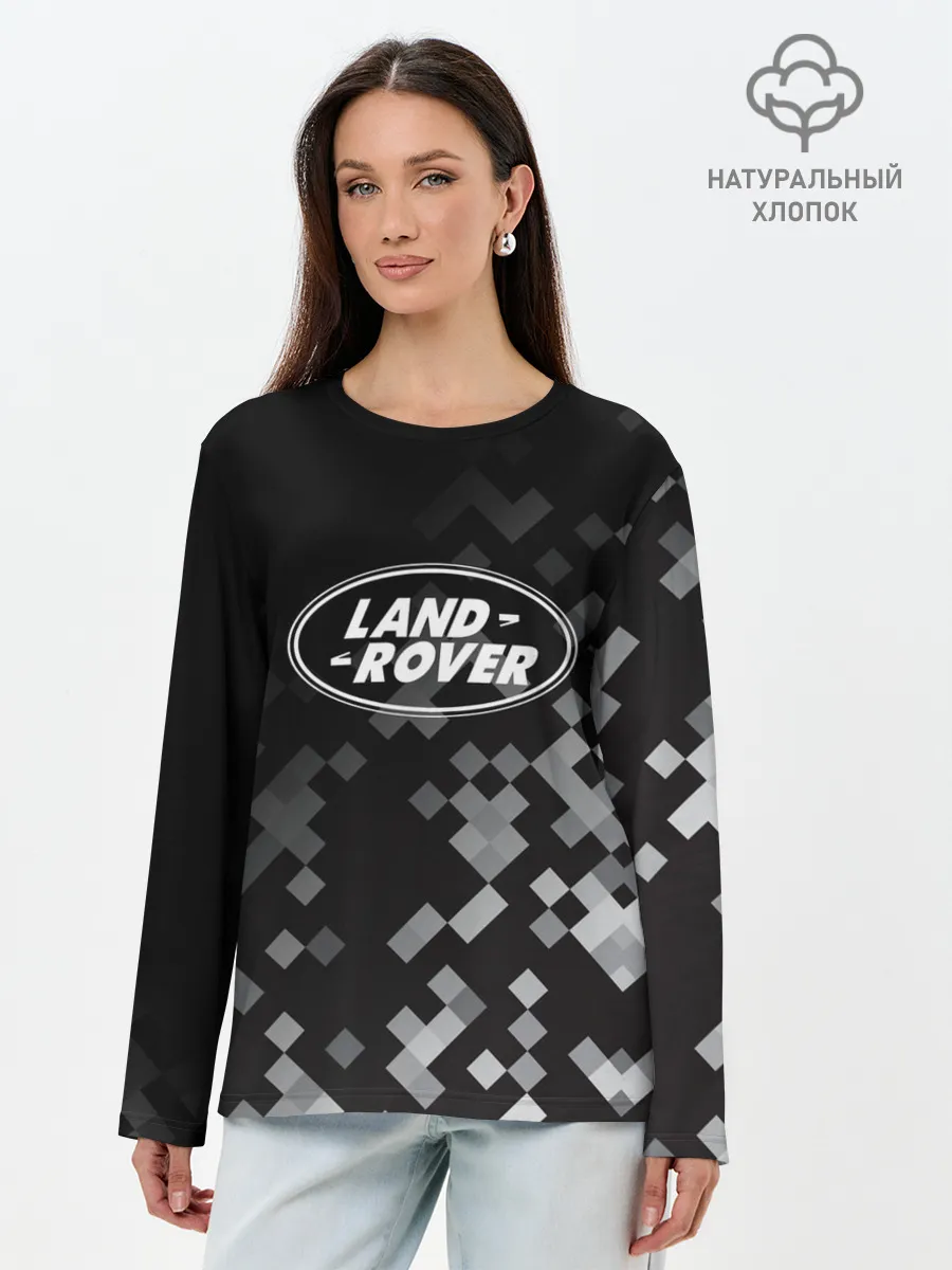 Лонгслив женский. Хлопок / LAND ROVER ГОРОДСКОЙ КАМУФЛЯЖ