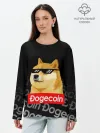 Лонгслив женский. Хлопок / DOGECOIN / DOGE / ДОГИКОИН