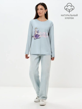 Лонгслив женский. Хлопок / No game no life