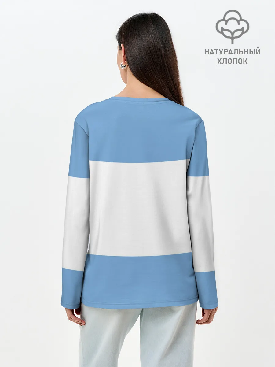 Лонгслив женский. Хлопок / Сборная Аргентины