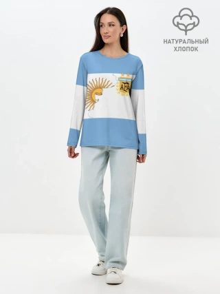 Лонгслив женский. Хлопок / Сборная Аргентины