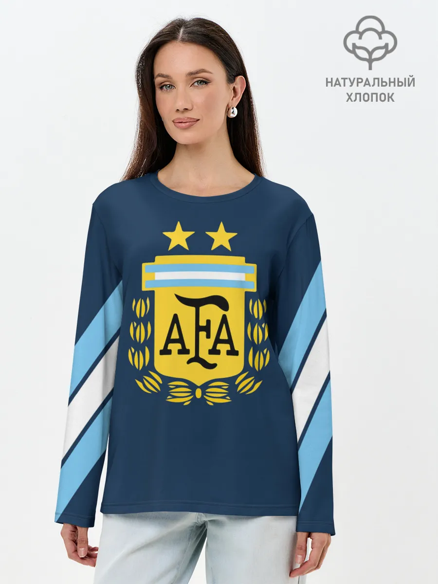 Лонгслив женский. Хлопок / Сборная Аргентины