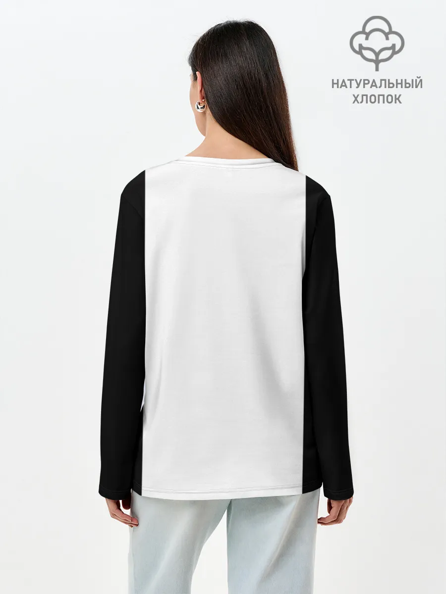 Лонгслив женский. Хлопок / Танджиро Камадо Kimetsu no Yaiba