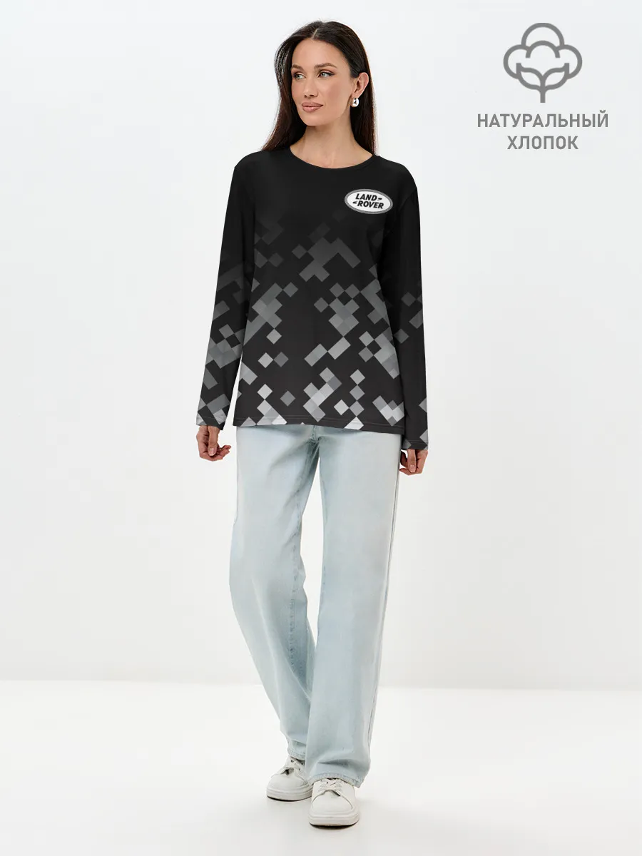 Лонгслив женский. Хлопок / LAND ROVER | КАМУФЛЯЖ МИЛИТАРИ