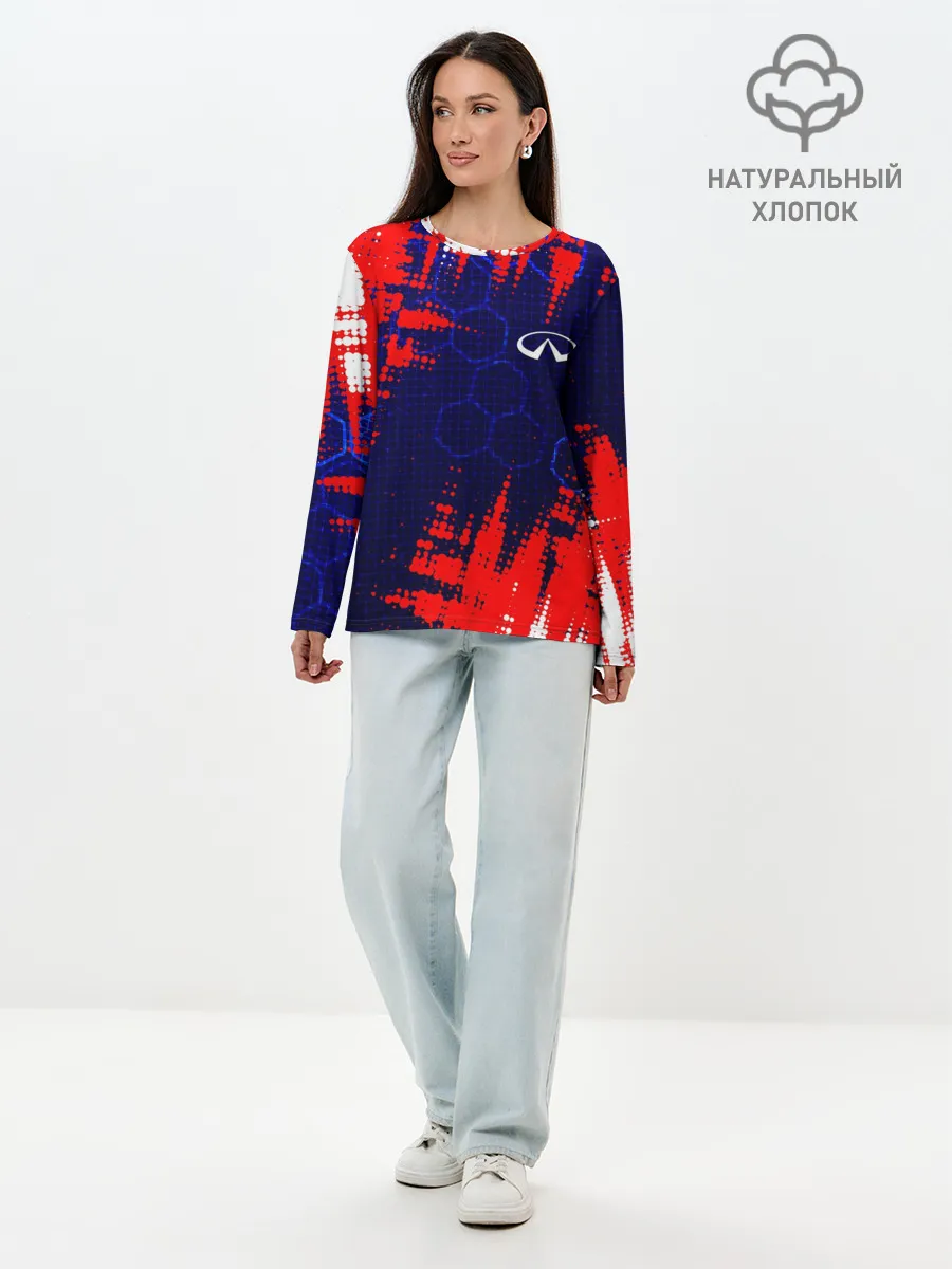 Лонгслив женский. Хлопок / INFINITI - HI TECH ТЕХНОЛОГИИ