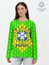 Лонгслив женский. Хлопок / Сборная Бразилии