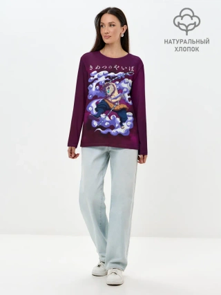 Лонгслив женский. Хлопок / Иноске Хашибира Kimetsu no Yaiba