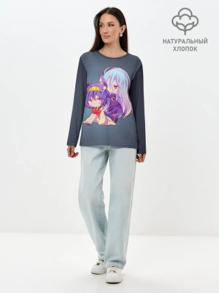 Лонгслив женский. Хлопок / Изуна и Широ